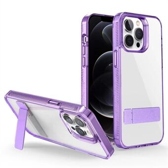 Stijl G voor iPhone 12 Pro Max standaard telefoonhoesje Anti-drop TPU + acryl doorzichtige telefoonhoes