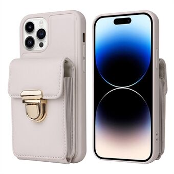 Voor iPhone 12 Pro Max meerdere kaartsleuven Crossbody telefoontas PU-leer gecoate TPU standaard telefoonhoes