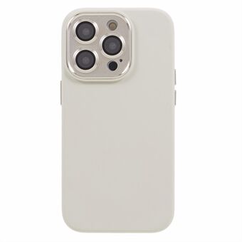 Vloeibare siliconen + pc-telefoonhoes voor iPhone 12 Pro Max 6,7 inch anti-drop cover met metaal + lensbescherming van gehard glas