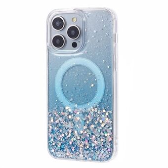 JTW Series Voor iPhone 12 Pro Max 6,7 inch Hoesje Compatibel met MagSafe Glinsterende Epoxy TPU+Acryl Telefoonhoes