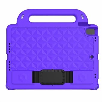 Rhombus Design Shockproof Anti-Slip Kids kindvriendelijke beschermende tablet hoes met schouderband voor iPad 10.2 (2020) / (2021) / (2019)