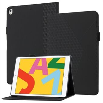 Kaartsleuven Ontwerp Rhombus Skin-touch Feeling Stand Leren Tablet Beschermhoes Cover voor iPad Pro 10,5-inch (2017) / iPad Air 10,5-inch (2019) / iPad 10.2 (2020) / (2019) / (2021)