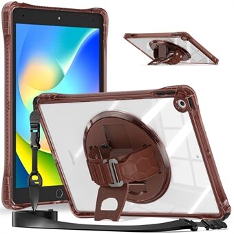 Voor iPad 10.2 (2021) / (2020) standaardhoes met handriem PC+TPU+Acryl cover met schouderriem