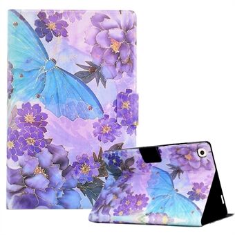 Voor iPad 10.2 (2019) / (2020) / iPad Air 10.5 inch (2019) lederen flip cover patroon bedrukte tablethoes met kaartsleuven