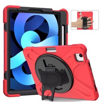 [Ingebouwde draagriem] 360 ° draaibare pc + siliconen combo-standaard Tablet Shell voor iPad Air (2020) / Pro 11-inch (2021) (2020) (2018)