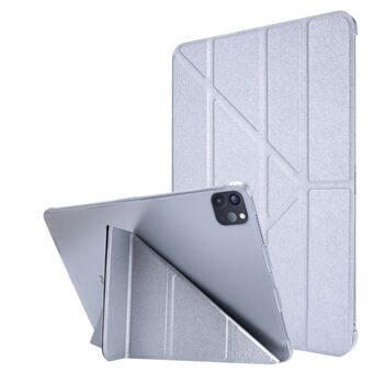 Origami- Stand Zijdestructuur Leder Smart Tablet Cover Shell voor iPad Pro 11-inch (2021)