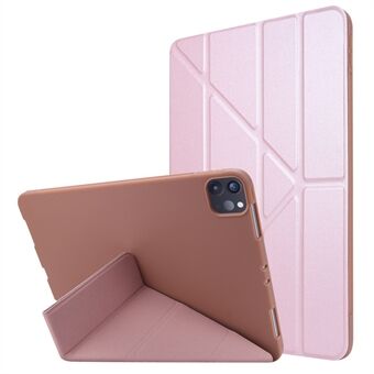 Auto Wake / Sleep Vervormbare siliconen + PU-lederen Stand Tablet Cover voor iPad Pro 11-inch (2021)