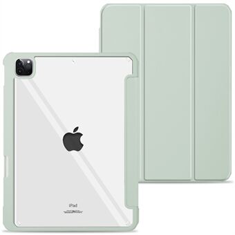 Krasbestendige TPU-bumper Tablethoes Anti-drop Harde achterkant Shell Beschermhoes met driebladige Stand/ potloodsleuf voor iPad Pro 11-inch (2021)
