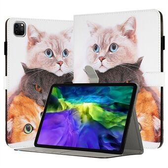 Voor iPad Pro 11-inch (2018) / (2020) / (2021) / (2022) Schokbestendige tablethoes Patroondruk PU-lederen flipcover