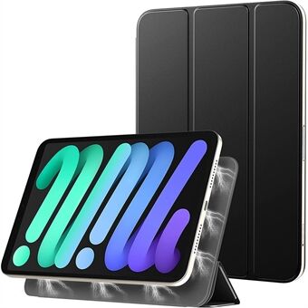 Magnetische absorptie Drievoudige Stand PU-leren tablethoes Shell met automatische wek-/slaapfunctie voor iPad mini (2021)