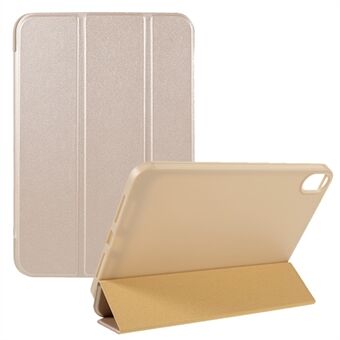 Tri-fold Stand Silicone + PU lederen tablet hoes voor Apple iPad mini (2021)