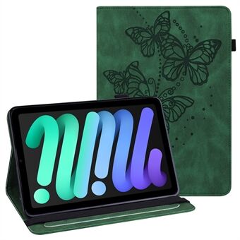 Imprinting Butterflies Auto Wake / Sleep Stand Tablet Cover Leren Case met Kaarthouder voor iPad mini (2021)