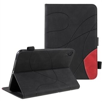 Dubbelkleurige splitsing Volledige bescherming Schokbestendige kaarthouder PU-leren tablethoes Stand Shell Protector voor iPad mini (2021)