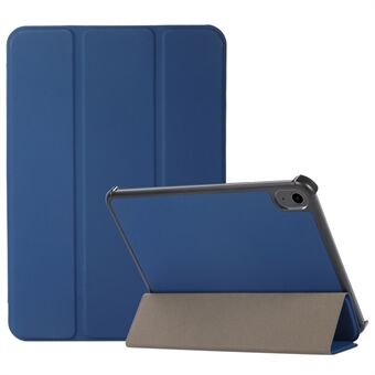 Drievoudig Stand Antikras Anti-val PU-lederen tablethoes Shell voor iPad mini (2021)