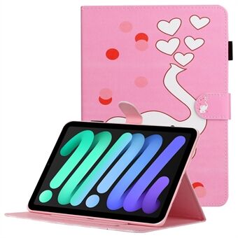 Slim Fit patroon bedrukte valbestendige PU lederen Stand tablet hoes voor iPad mini (2021)