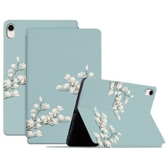 Voor Apple iPad mini (2021) Bloempatroon Gedrukt Folio Flip Auto Wake / Sleep Functie Stand Tablet Case Lederen beschermhoes