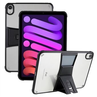 Tablethoes van transparant TPU + acryl voor iPad mini (2021) Leren standaard Anti-drop tablethoes