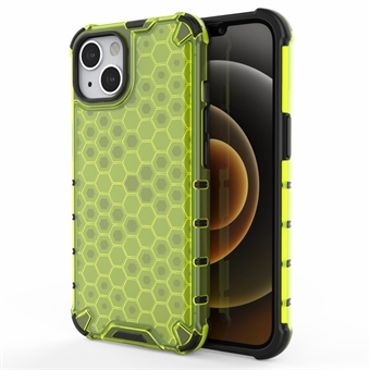 Honingraatpatroon Telefoon Shell TPU + PC Hybrid Case Cover voor iPhone 13 6.1 inch