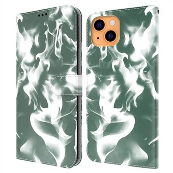 Fog Pattern Printing Purse Design lederen telefoonhoes met Stand voor iPhone 13 6.1 inch