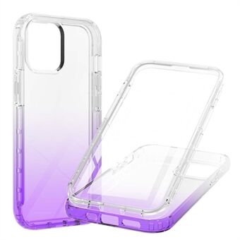 Schokabsorberende TPU + PC Transparante Gradient Hybrid Case met ingebouwde PET-screenprotector voor iPhone 13 6.1 inch