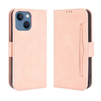 Portemonnee-ontwerp voor meerdere kaartsleuven Volledige bescherming Leren telefoonhoes met Stand voor iPhone 13 6,1 inch