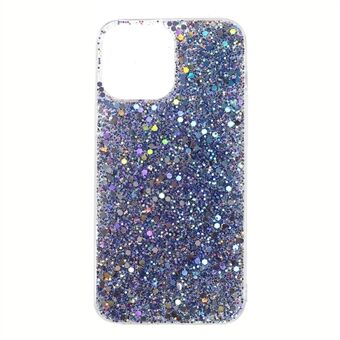 Modieuze Flash Poeder Pailletten Licht Acryl + TPU Telefoon Cover voor iPhone 13 6.1 Inch