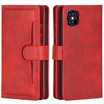 Meerdere kaartsleuven Split lederen telefoonstandaard Stand Cover met riem voor iPhone 13 6.1 Inch