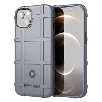 Schokbestendig krasbestendig robuust vierkant rastertextuur Lichtgewicht TPU-telefoonhoesje voor iPhone 13 6.1 inch