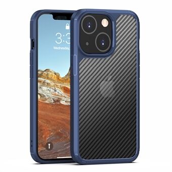 Koolstofvezeltextuur TPU + acryl telefoonhoesje voor iPhone 13 6.1 inch