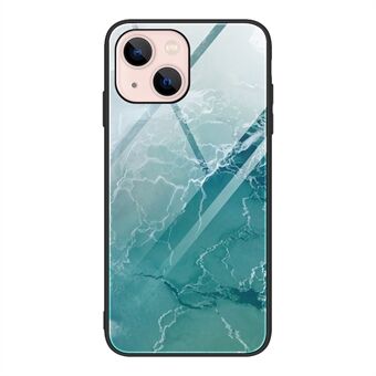 Marmerpatroon schokbestendig glas + TPU beschermende telefoonhoes voor iPhone 13 6.1 inch