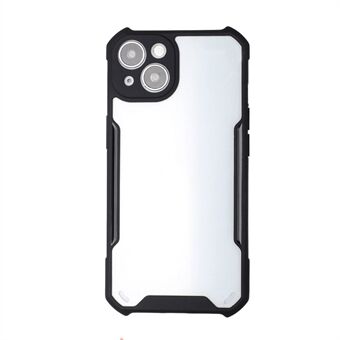 Versterkte Vier Hoeken Acryl + TPU Telefoon Achterkant Shell voor iPhone 13 6.1 inch - Zwart