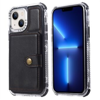 Kaartsleuven Ontwerp Bescherming met gesp Anti-val Krasbestendige standaard Retro telefoonhoes voor iPhone 13 6.1 inch