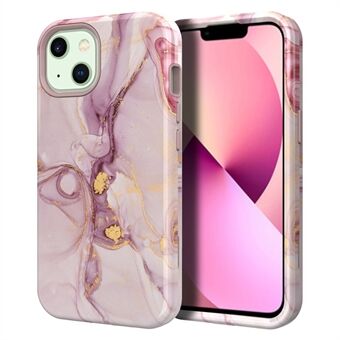 Water Transfer Printing Design Anti-kras PC + Zachte TPU Beschermende Schokbestendige Telefoon Cover voor iPhone 13 6.1 Inch