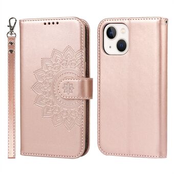 R61 Textuur Fallen Stitch Telefoonhoes Dubbelzijdig Magnetisch Slot PU Lederen Portemonnee Cover met Stand voor iPhone 13 6.1 Inch