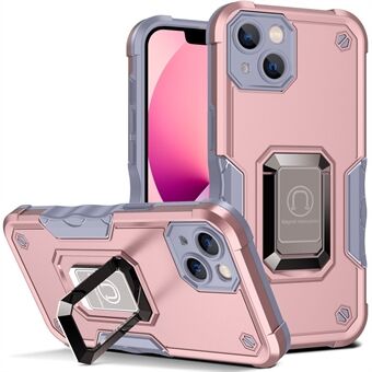 Harde pc Zachte TPU-beschermende anti-kras telefoonhoes met metalen Ring voor iPhone 13 6.1 Inch