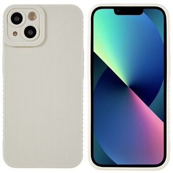 Voor iPhone 13 6,1-inch schokbestendige en antislip tandenstokers met rechte Edge Textuur TPU-hoesje met precieze uitsparingen Telefoonhoes