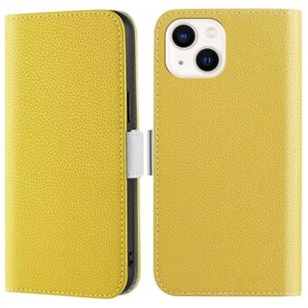 Litchi-textuur telefoonhoesje voor iPhone 13 6,1 inch, Stand PU-lederen hoes met portemonneestandaard