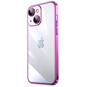 Voor iPhone 13 6.1 inch Helder Transparant Hard PC Shell Camera Bescherming Galvanische Cover: