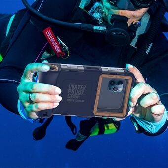 SHELLBOX 15M Onderwater Full Body Telefoon Shell Waterdicht Duiken Case II met Anti-verloren Touw voor iPhone 14 Serie/13 Serie/12 Serie