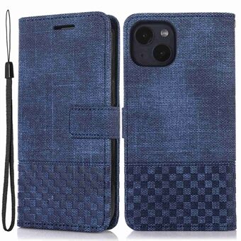 Voor iPhone 13 6.1 inch Doek Textuur PU Leer Magnetische Sluiting Telefoon Case Allround Bescherming Stand Portemonnee RFID Blocking Cover: