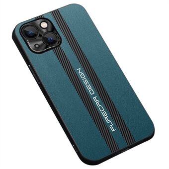 Voor iPhone 13 6.1 inch Koolstofvezel Geweven PU Leer Gecoat PC + TPU Hybrid Case Telefoon Beschermhoes: