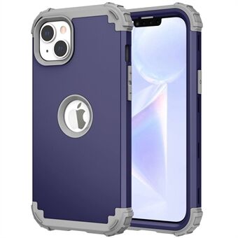 Voor iPhone 13 6.1 inch 3-in-1 anti- Scratch Mobiele Telefoon Case Dikker Hoeken Siliconen + PC Hybrid Cover: