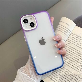 Voor iPhone 13 6.1 inch Acryl + TPU Dual-color Gradient Verdikte Anti-fall Phone Case Beschermende Shell