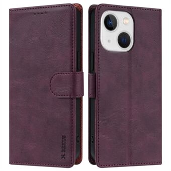 N.BEKUS CSJ-001 voor Iphone 13 Wallet Case Effen Kleur PU Leren Telefoonhoes