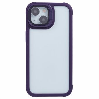 Voor iPhone 13 Beschermhoes Lensframe met Uitklapbare Kickstand, PC + TPU, Antislip Randen Telefoonhoes