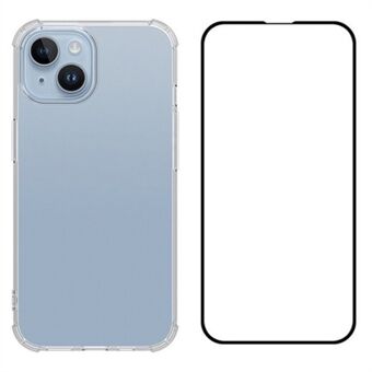 WANLONFENG FS Serie voor 13 Hoesje Transparant TPU Telefoonhoesje met Gehard Glas Screenprotector