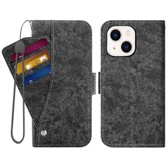 Voor iPhone 13 6.1 inch Water-inkt Schilderen Textuur PU Lederen Portemonnee Case Stand Roterende Kaartsleuven Houder Cover: