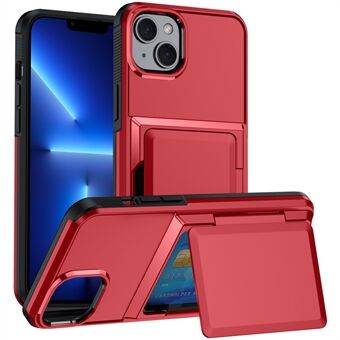 Voor iPhone 13 Hoesjes Kaartsleuf TPU+PC Standaard Telefoonhoesje