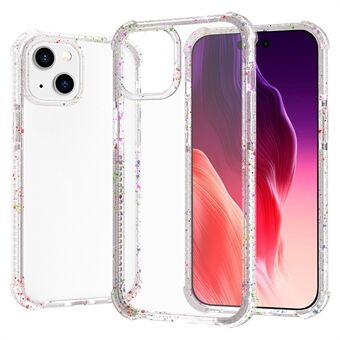 Voor iPhone 13 Hoesje Verstevigde Hoek TPU+TPE+Acryl Transparante Telefoonhoes