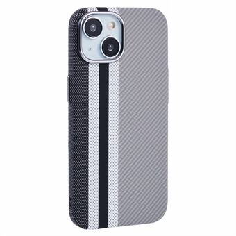 Voor iPhone 13 Hoes Compatibel met MagSafe Carbon Fiber Textuur Water-Transfer PC Telefoonhoesje